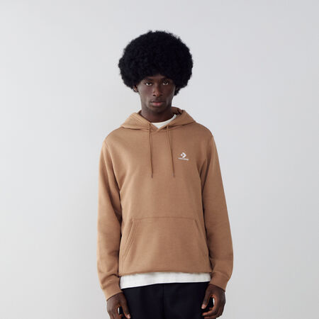 CONVERSE HOODIE EMBROIDERED STAR BRUIN/WIT HEREN