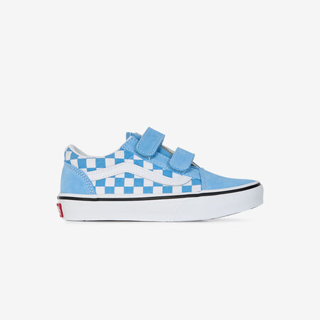 VANS old skool OLD SKOOL V CHECKERBOARD BLAUW/WIT KIND