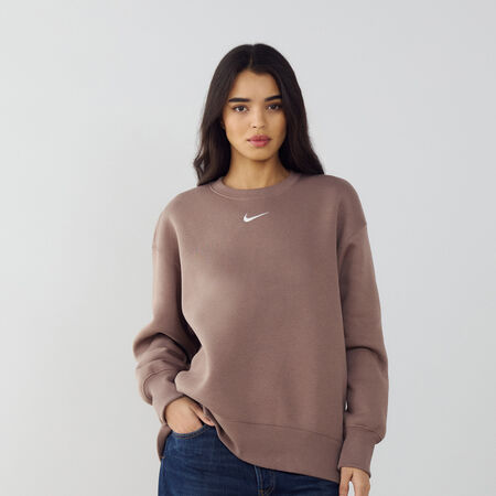NIKE SWEAT CREW PHOENIX LONG OVERSIZED BRUIN/WIT DAMES