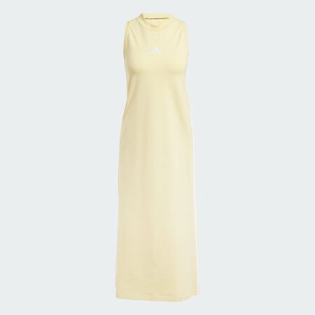 ADIDAS SPORTSWEAR Robe longue dos nageur 3 bandes Essentials Powder Yellow / White DAMES
