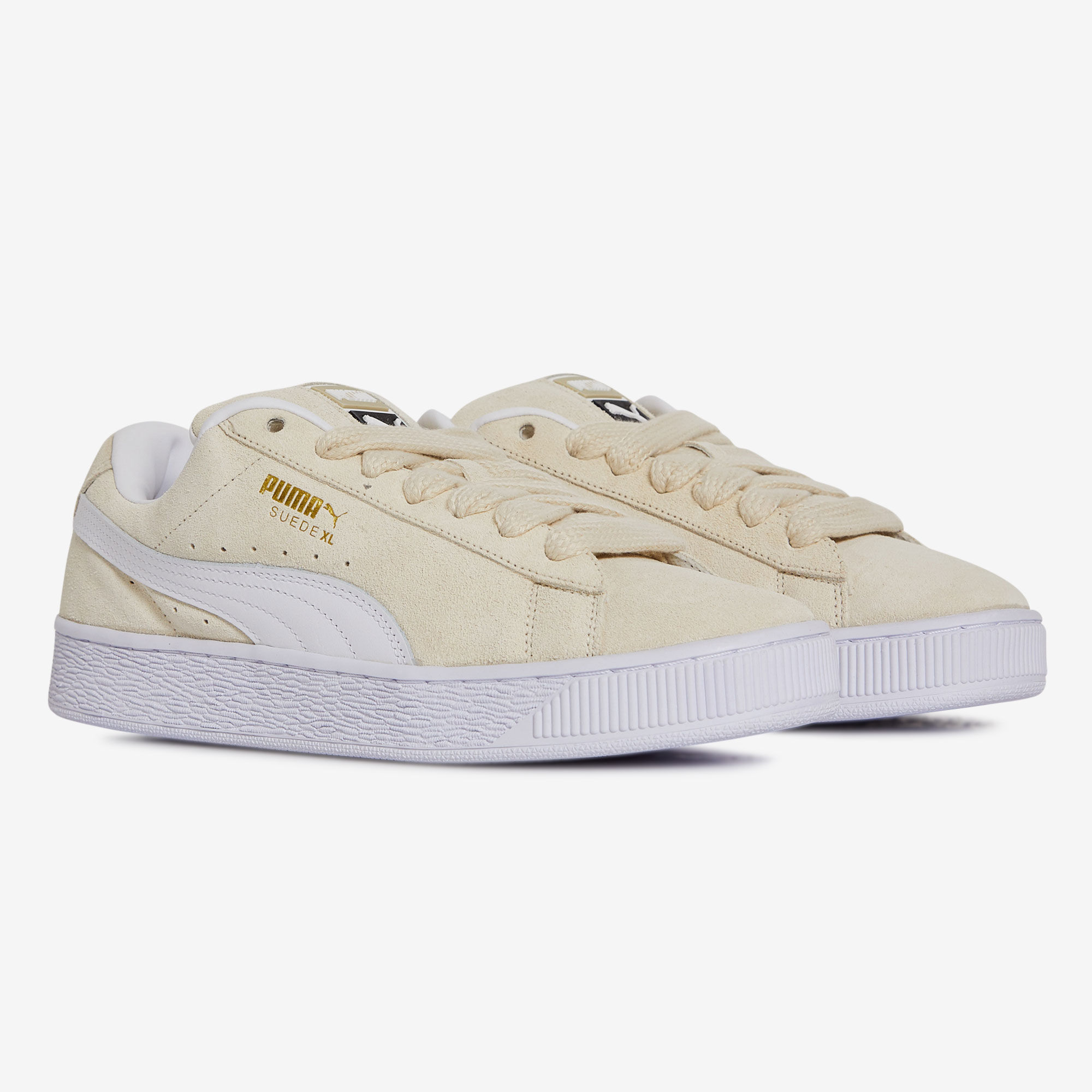 Puma khaki discount suede trainers