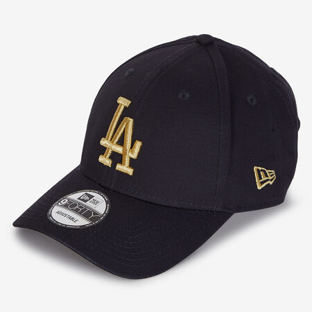 NEW ERA 9FORTY LA METALLIC LOGO ZWART/GOUD HEREN