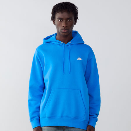 HOODIE CLUB SMALL LOGO : BLAUW/WIT