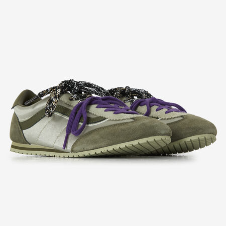 VANS SUPER LOWPRO DOUBLE LACES GROEN/ZWART DAMES