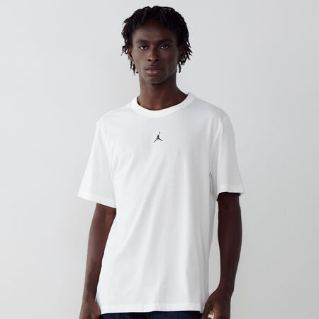 TEE SHIRT CENTERED LOGO : WIT/ZWART