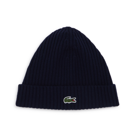 LACOSTE BEANIE CLASSIC LOGO MARINEBLAUW HEREN