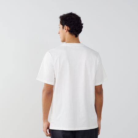 CONVERSE TEE SHIRT STAR CHEVRON EMBROIDERED WIT/ZWART HEREN