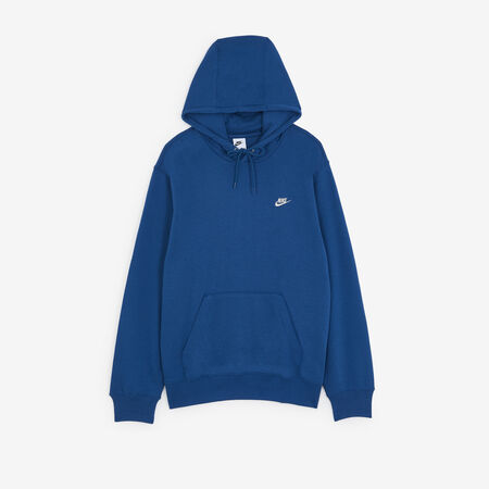 NIKE HOODIE CLUB SMALL LOGO BLAUW/WIT HEREN