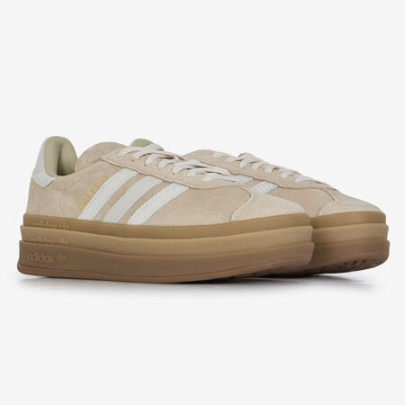 ADIDAS ORIGINALS gazelle GAZELLE BOLD PONY HAIR BEIGE/WIT DAMES