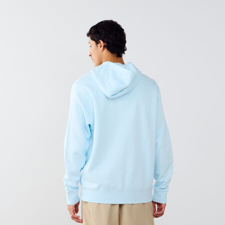 NIKE HOODIE CLUB SMALL LOGO BLAUW/WIT HEREN