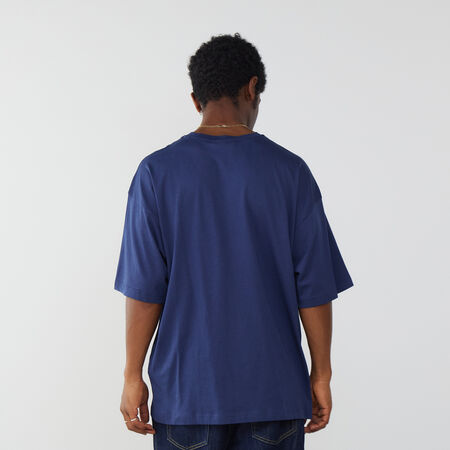 CHAMPION TEE SHIRT CENTERED SMALL LOGO MARINEBLAUW HEREN