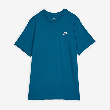 NIKE TEE SHIRT CLUB BLAUW/WIT HEREN