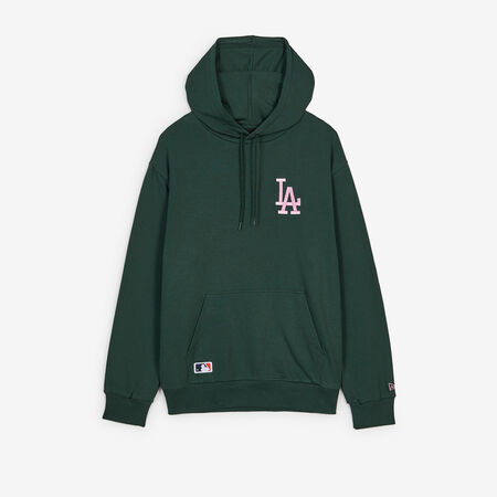 NEW ERA HOODIE LA DODGERS GROEN/ROZE HEREN
