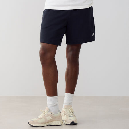 NEW BALANCE SHORT ESSENTIALS SMALL LOGO ZWART/WIT HEREN