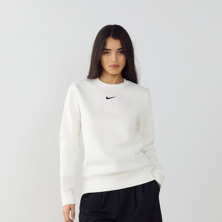 NIKE SWEAT CREW CLUB CENTERED LOGO ECRU/ZWART DAMES