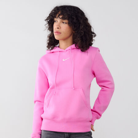 NIKE HOODIE CLUB CENTERED LOGO ROZE DAMES