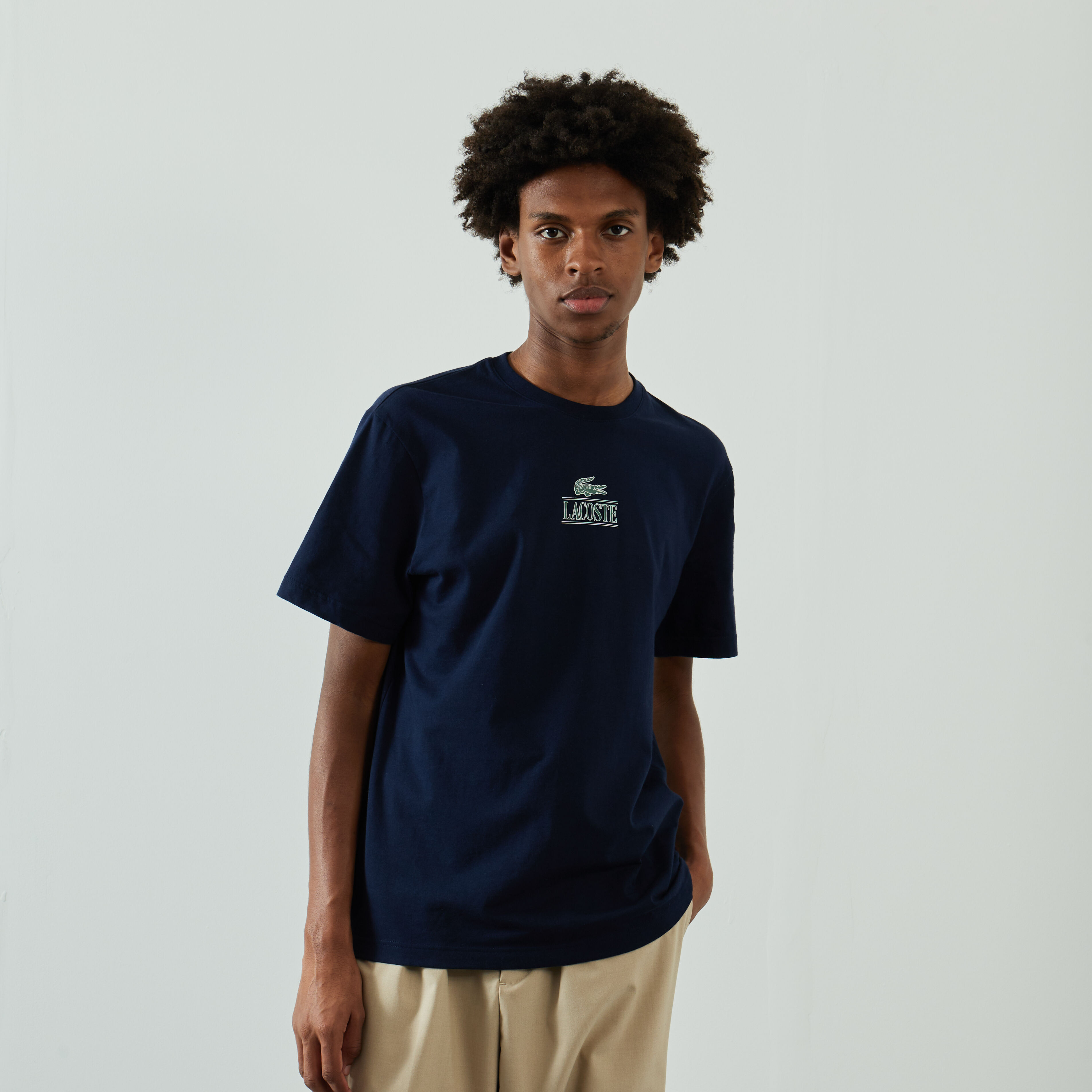 Lacoste shirt with big logo on sale