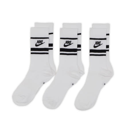 NIKE CHAUSSETTES X3 CREW STRIPE WIT/ZWART UNISEX