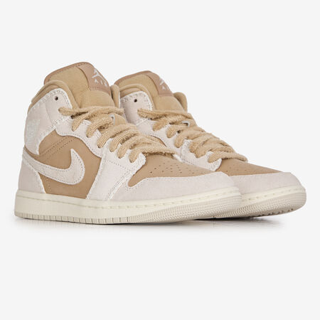 JORDAN AIR JORDAN 1 MID FUR BRUIN/BEIGE DAMES