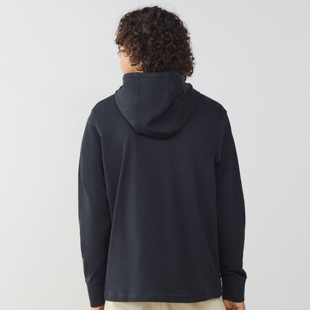 NIKE HOODIE CLUB KNIT ZWART/WIT HEREN