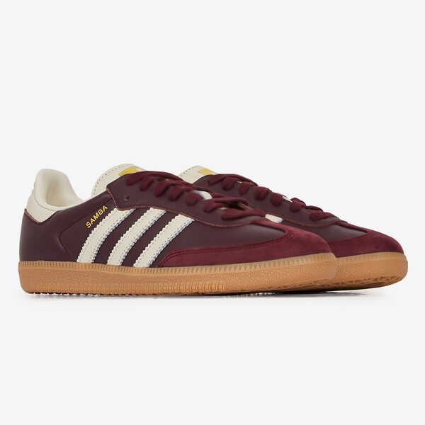 ADIDAS ORIGINALS SAMBA OG BORDEAUXROOD/BEIGE SNEAKERS DAMES