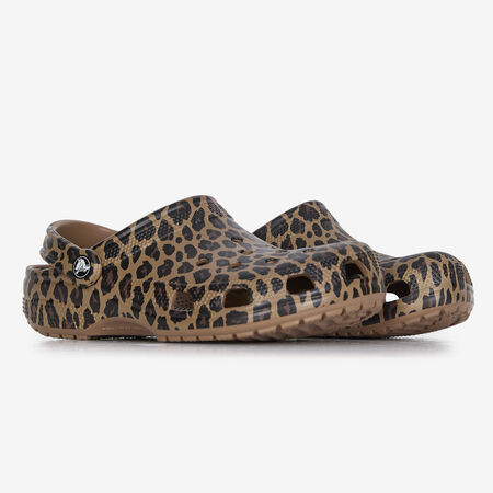CROCS CLASSIC CLOG LEOPARD BEIGE/BRUIN DAMES