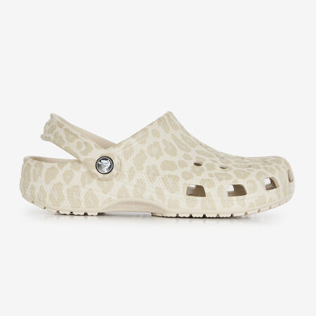 CLASSIC CLOG LEOPARD : WIT/BEIGE