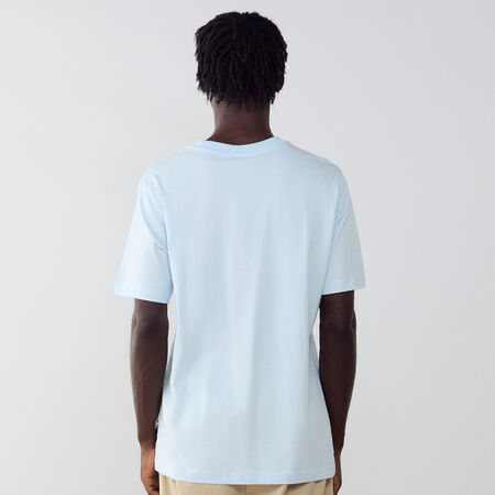 NEW BALANCE TEE SHIRT FLYING LOGO BLAUW/WIT HEREN