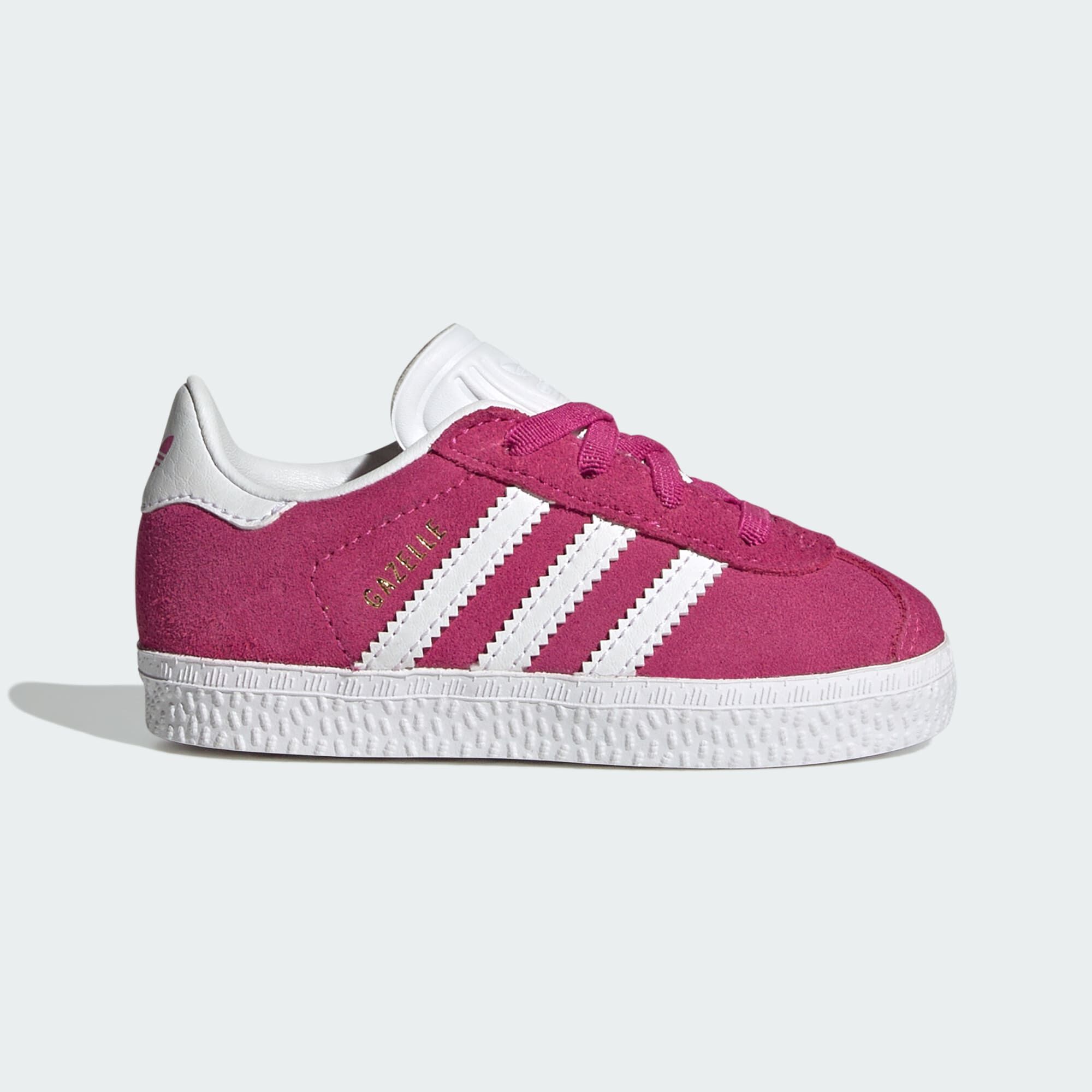 ADIDAS ORIGINALS Chaussure lacets elastiques Gazelle Comfort Closure Enfants Semi Lucid Fuchsia Cloud White Gold Metallic SNEAKERS KINDEREN Courir