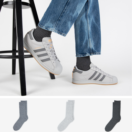 PACK CHAUSSETTES X3 CREW COURIR : GRIJS