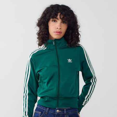 ADIDAS ORIGINALS JACKET FZ TRACKTOP FIREBIRD GROEN/WIT DAMES
