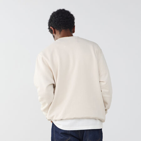 NIKE SWEAT CREW CLUB BEIGE/WIT HEREN