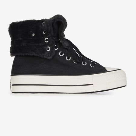 CONVERSE chuck taylor all star CTAS FOLD-OVER LIFT ZWART DAMES