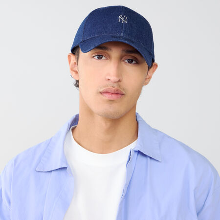 NEW ERA 9FORTY NY DENIM METAL LOGO BLAUW HEREN