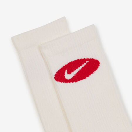 NIKE CHAUSSETTES X3 CREW LIFESTYLE ECRU/ROOD HEREN