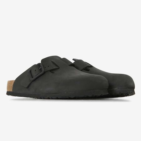 BIRKENSTOCK BOSTON NUBUCK BLACK ZWART HEREN