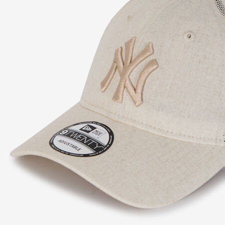 NEW ERA 9TWENTY TRUCKER WOMEN NY LINEN BEIGE DAMES