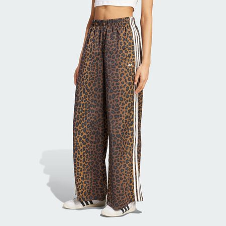 ADIDAS ORIGINALS PANT WIDE LEG LEO SATIN BRUIN/WIT DAMES