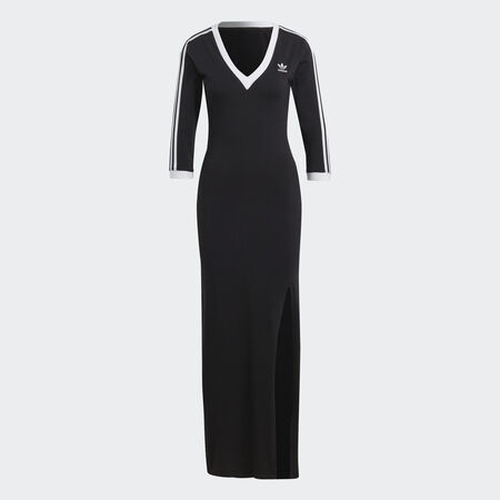ADIDAS ORIGINALS Robe maxi Adicolor Classics 3-Stripes Black DAMES