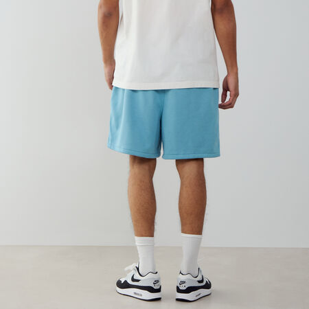 NIKE SHORT CLUB FLEECE FLOW BLAUW/WIT HEREN