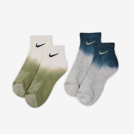 NIKE CHAUSSETTES X2 ANKLE TYE DYE MEERKLEURIG HEREN