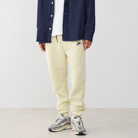 NIKE PANT JOGGER TECH FLEECE BEIGE/ZWART HEREN