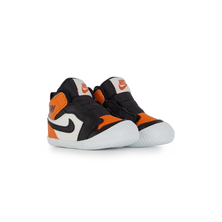JORDAN AIR JORDAN 1 CRIB BOOTIE ZWART/ORANJE BABY