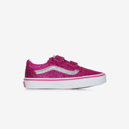VANS old skool OLD SKOOL V GLITTER ROZE/WIT KIND