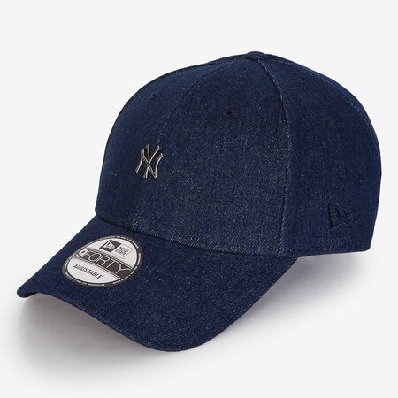 NEW ERA 9FORTY NY DENIM METAL LOGO BLAUW HEREN