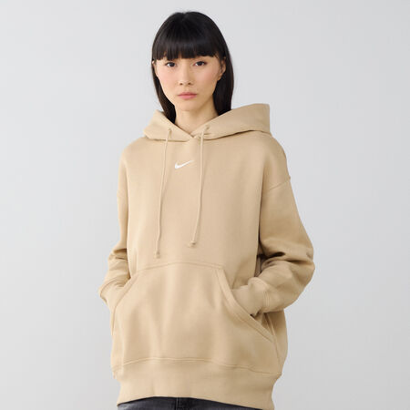 NIKE HOODIE PHOENIX LONG OVERSIZED BEIGE DAMES