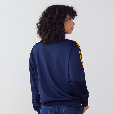 ADIDAS ORIGINALS JACKET FZ OVERSIZED FIREBIRD MARINEBLAUW/GEEL DAMES
