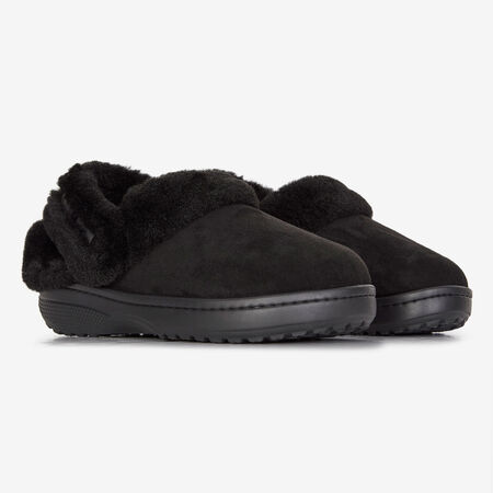 CROCS UNFURGETTABLE SUEDED CLOG ZWART DAMES