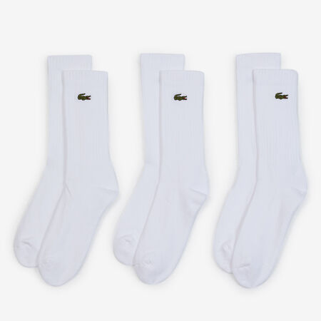 LACOSTE CHAUSSETTES X3 CREW LOGO WIT HEREN