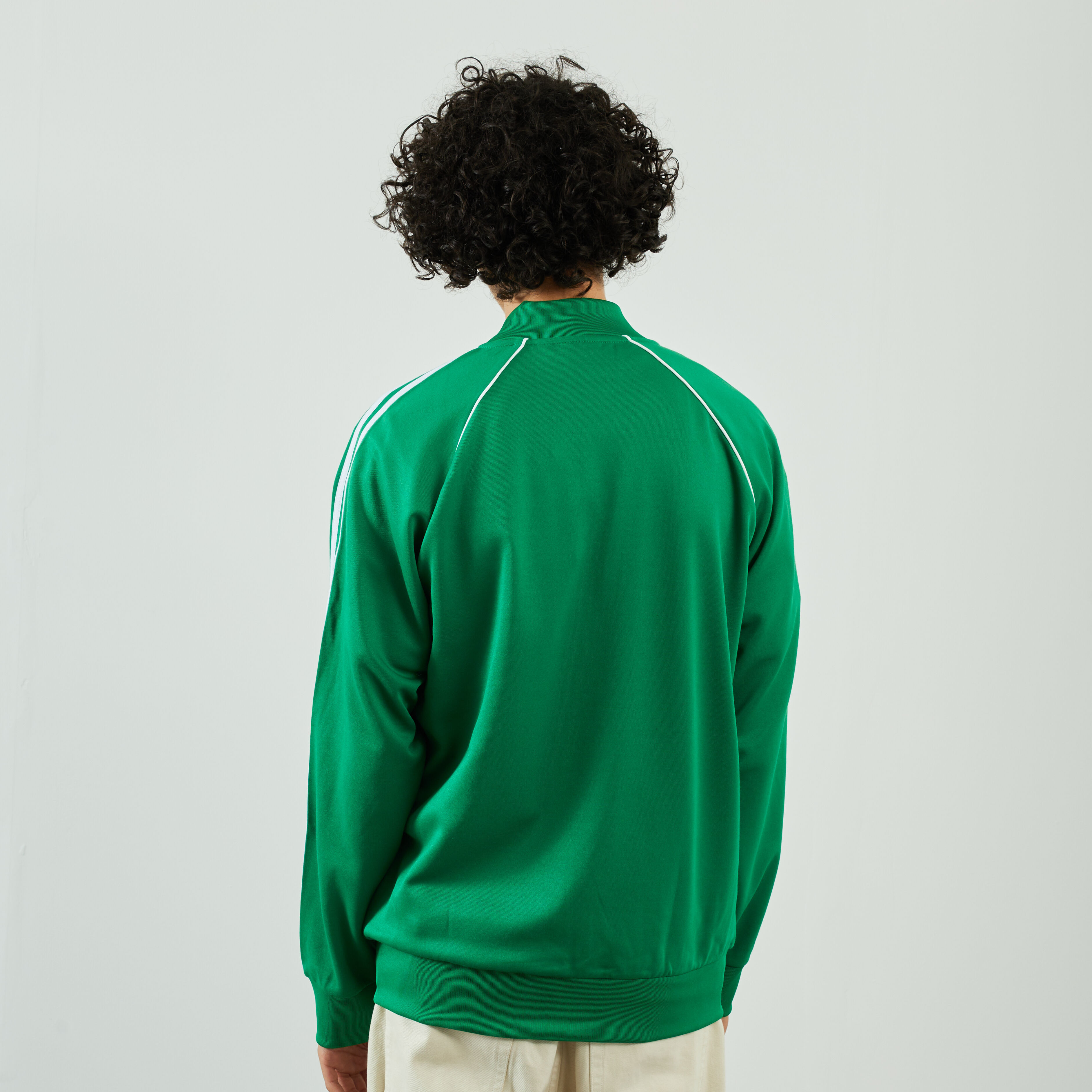 ADIDAS ORIGINALS FULL ZIP SUPERSTAR TRACKTOP JACK GROEN WIT JAS